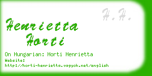 henrietta horti business card